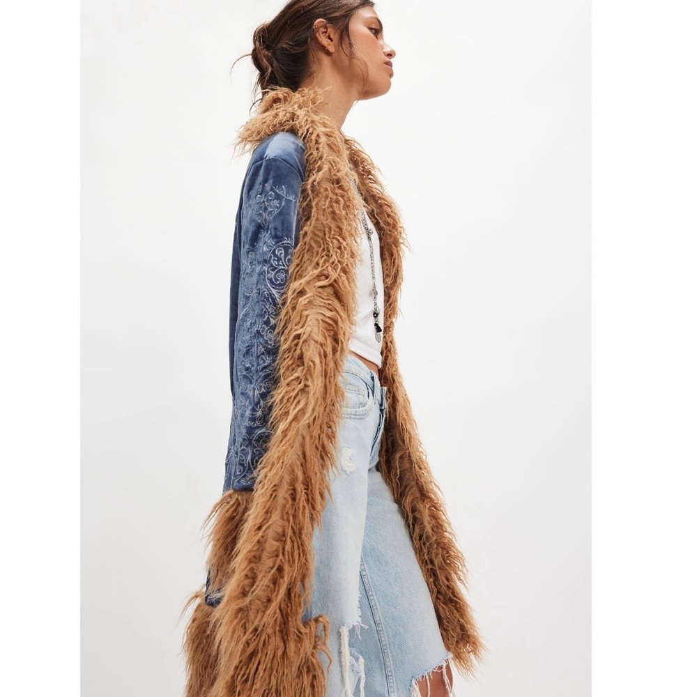 Free People Understated Leather Moon Glow Coat - Picture 3 of 3